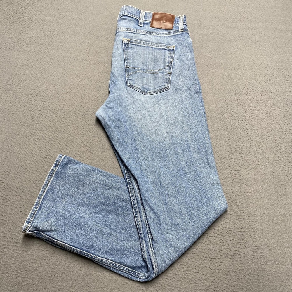 Hollister Jeans Mens 36x32 Blue Classic Straight Epic Flex Stretch Denim